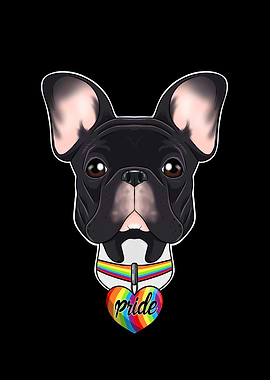 French Bulldog LGBTQ Flag