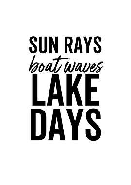 Sun Rays Boat Waves Lake