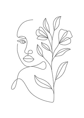 Minimal Woman face pose