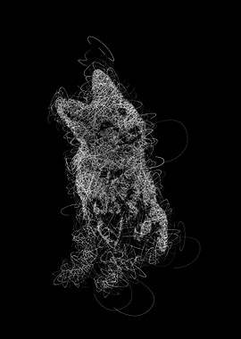 scribble art fox