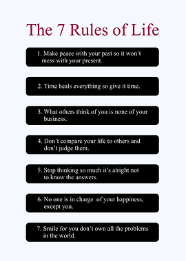 the 7 rules of life