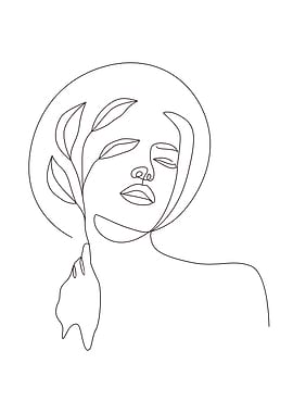 Stylish floral woman decor