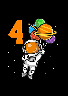 4th Birthday Astronaut