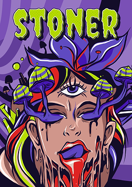 Stoner mushroom girl