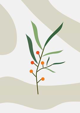 Botanical tropical leaf