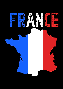 France Map Flag