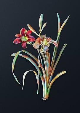 Vintage Orange Day Lily