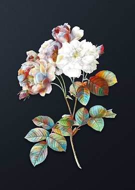 Vintage Pink Damask Rose