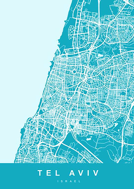 TEL AVIV Map ISRAEL