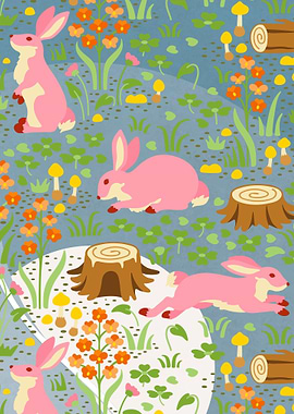 Cute rabbit seamless