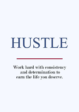 hustle definition text art