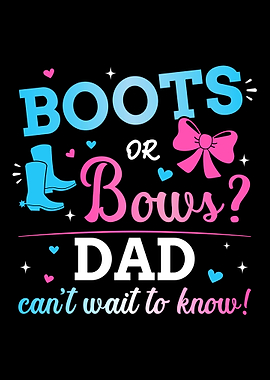 Gender reveal boots or bow