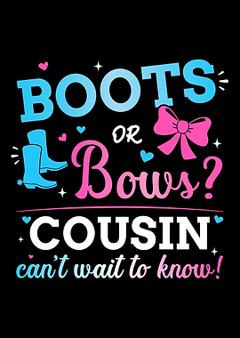 Gender reveal boots or bow