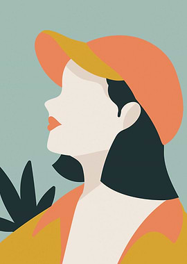 Beautiful modern girl face