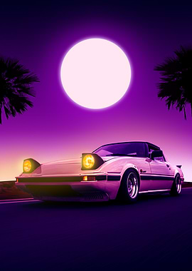 riding night mazda retro