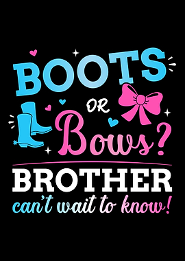 Gender reveal boots or bow