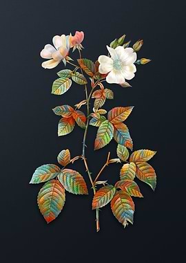 Red Bramble Leaved Rose