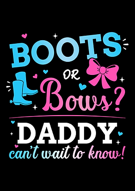 Gender reveal boots or bow