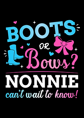 Gender reveal boots or bow
