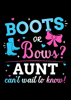 Gender reveal boots or bow