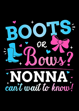 Gender reveal boots or bow