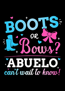 Gender reveal boots or bow