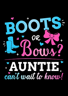 Gender reveal boots or bow