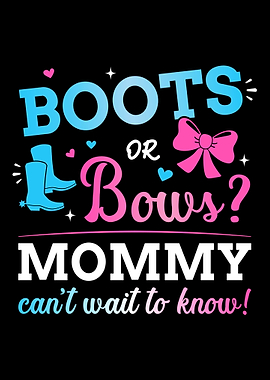 Gender reveal boots or bow