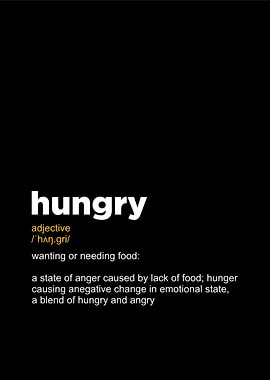 hungry definition text art