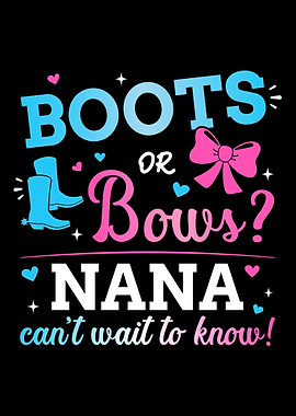 Gender reveal boots or bow