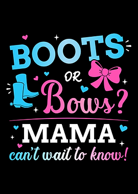 Gender reveal boots or bow
