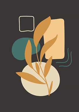 Geometric abstract leafart