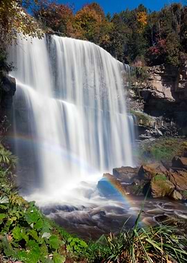 Waterfall with Rainbow