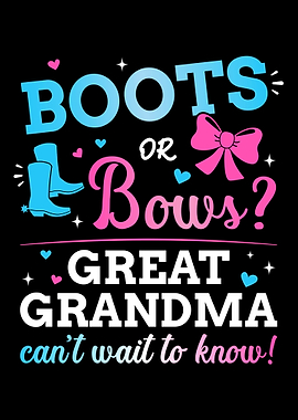 Gender reveal boots or bow