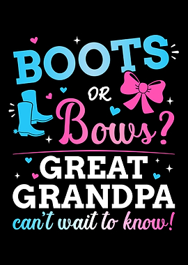 Gender reveal boots or bow
