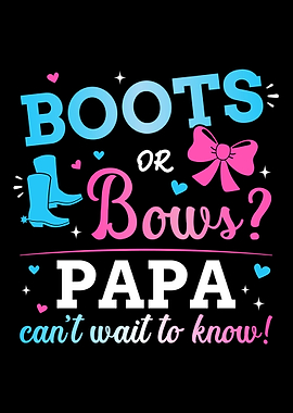 Gender reveal boots or bow