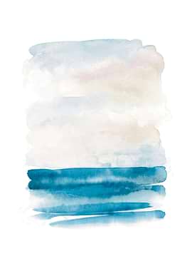 Abstract Sky Blue Painting