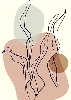 Minimal leaf abstract line