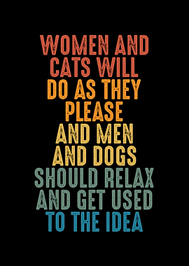 Women and cats