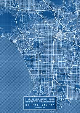 Los Angeles Map Blueprint