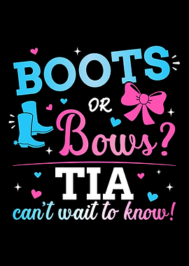 Gender reveal boots or bow