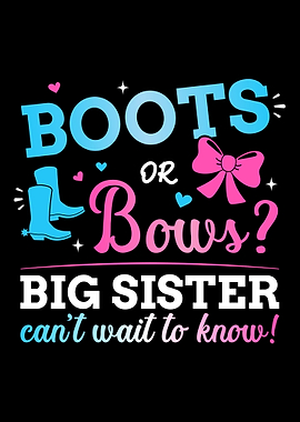 Gender reveal boots or bow