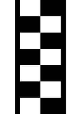 Checkered stripe wide zip