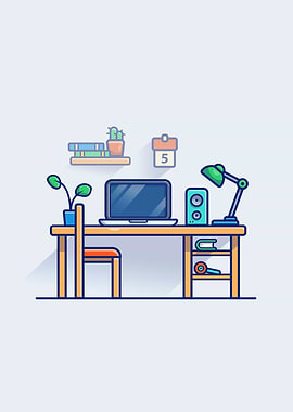 Workspace Cartoon