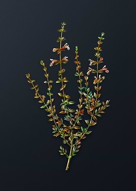 Vintage Cat Thyme Plant