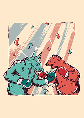 Bull and bear boxing