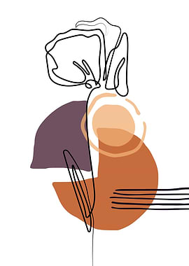 Abstract botanical floral