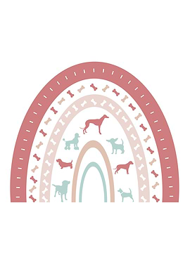 Dog Boho Rainbow Puppy