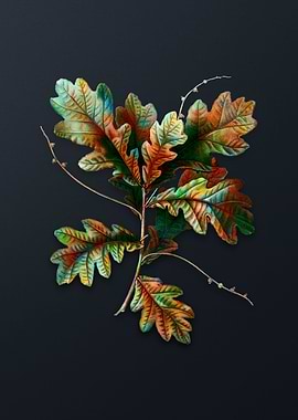 Vintage English Oak Flower