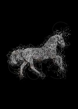 scribble art horse
